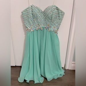 Prom Girl Corset Strapless Short Dress